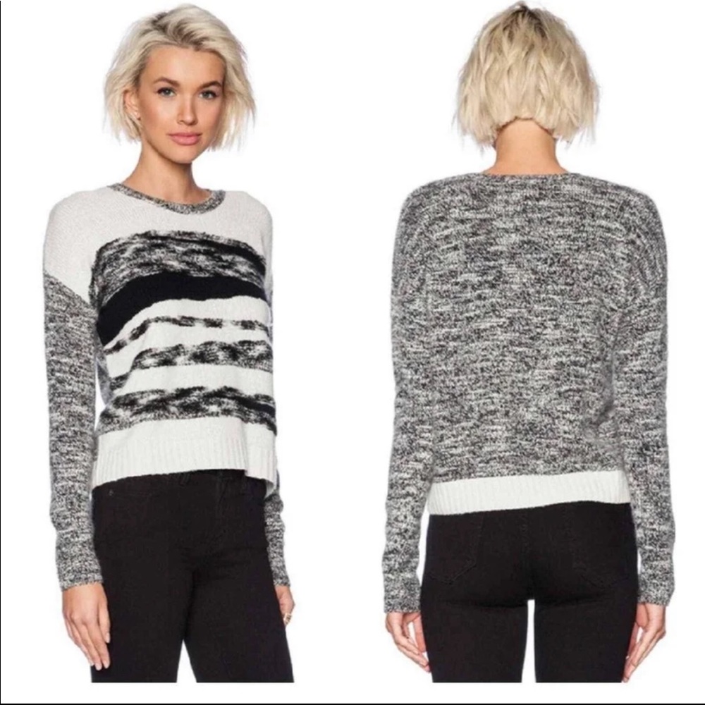 Autumn Cashmere Mixed Yarn Crewneck Sweater